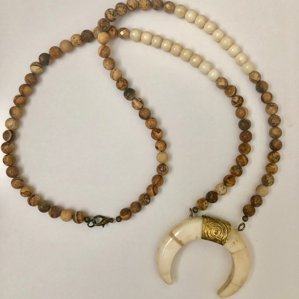Tusk Beaded Necklace